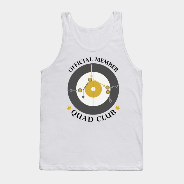 The "Quad Club" - Black Text Tank Top by itscurling